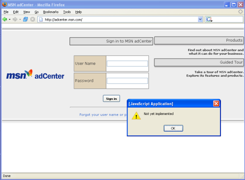 MSN adCenter screenshot